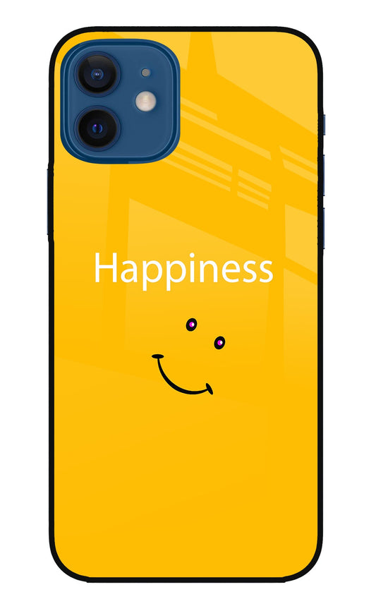 Happiness With Smiley iPhone 12 Glass Case