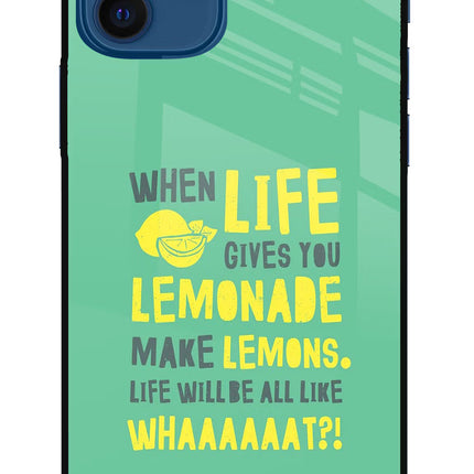 Quote iPhone 12 Glass Case Back Cover by Casekaro