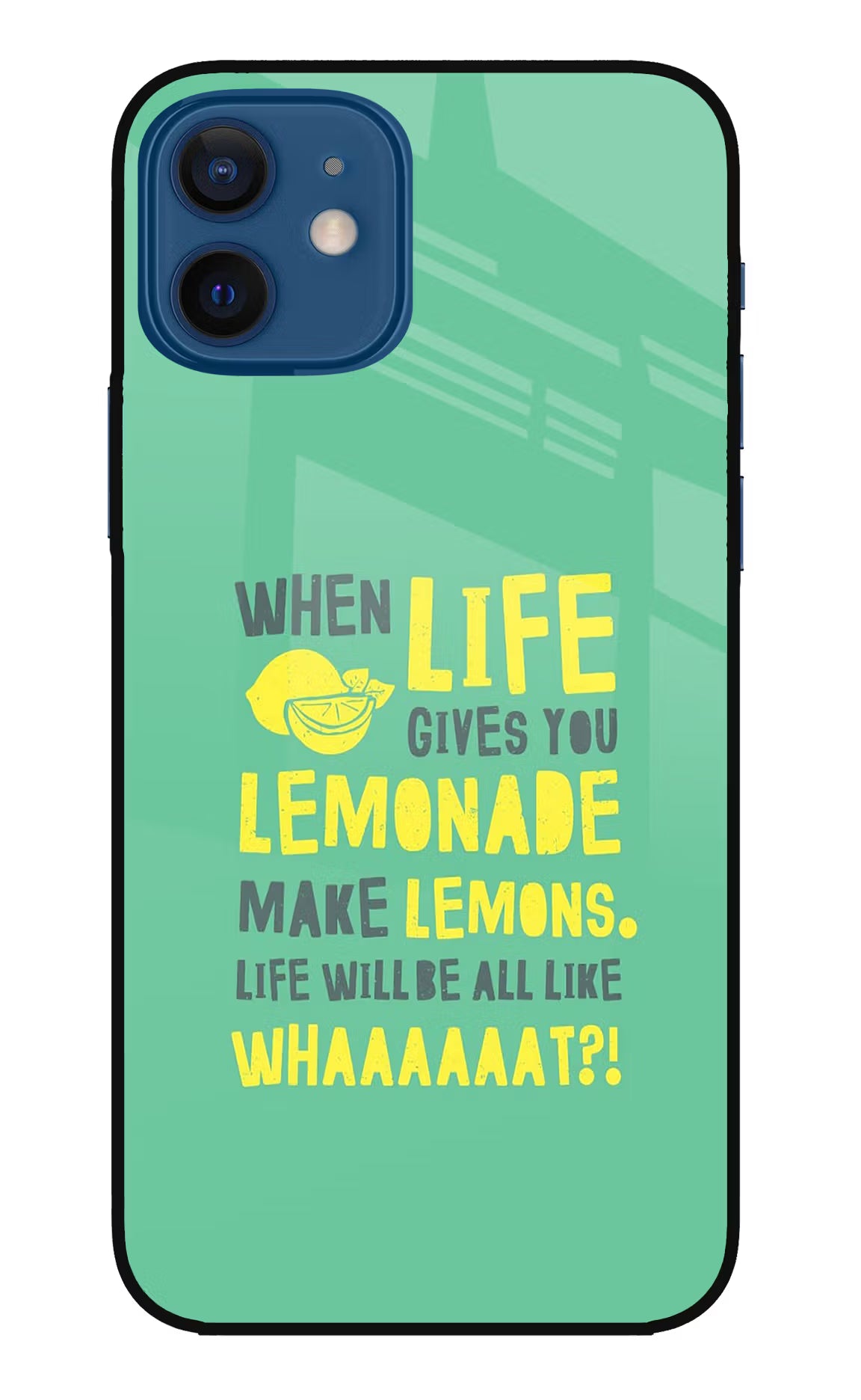Quote iPhone 12 Glass Case Back Cover by Casekaro