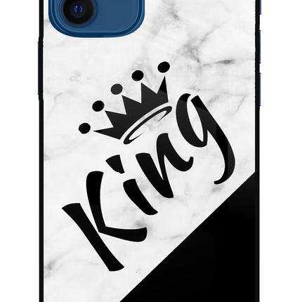 King iPhone 12 Glass Case Back Cover by Casekaro