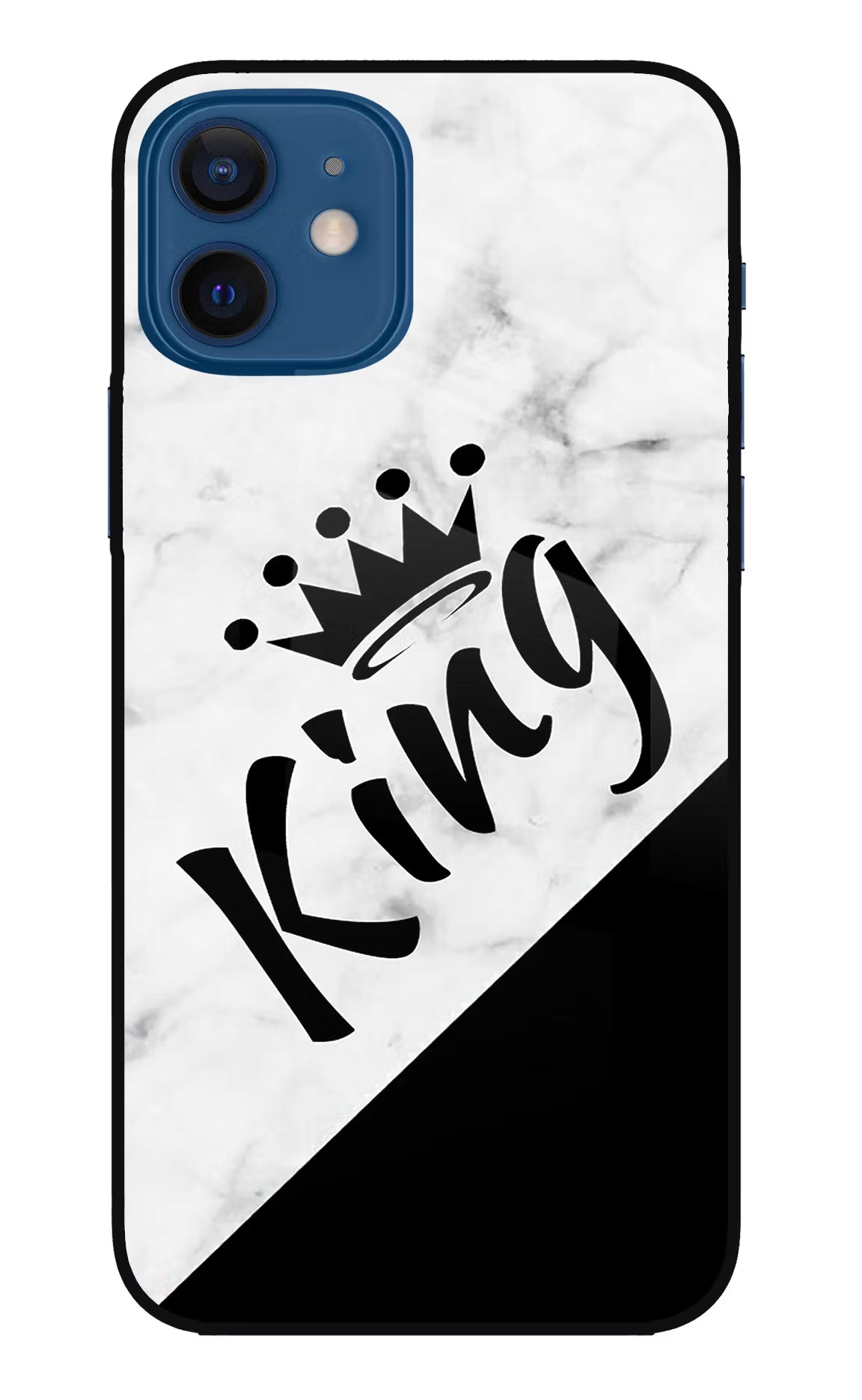 King iPhone 12 Glass Case Back Cover by Casekaro