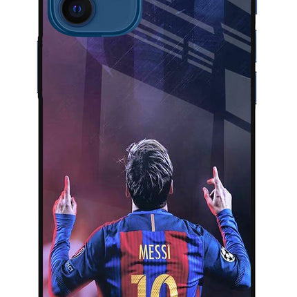 Messi iPhone 12 Glass Case Back Cover by Casekaro