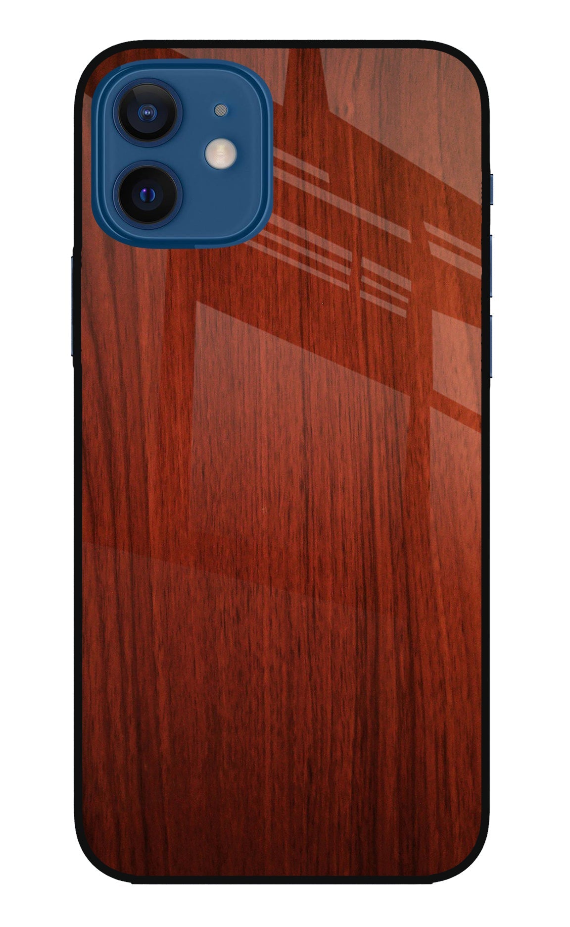 Wooden Plain Pattern iPhone 12 Glass Case