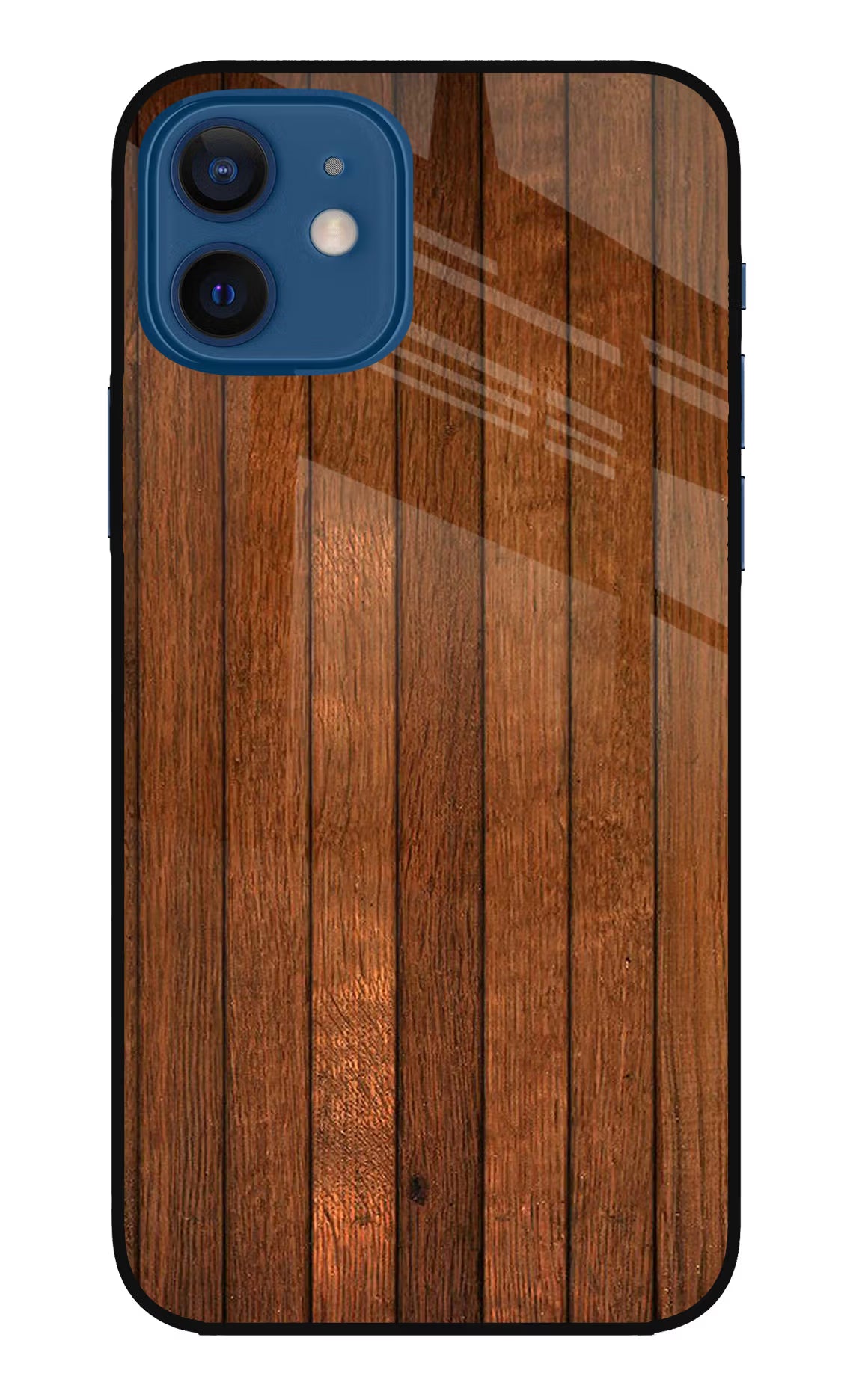 Wooden Artwork Bands iPhone 12 Glass Case Back Cover by Casekaro