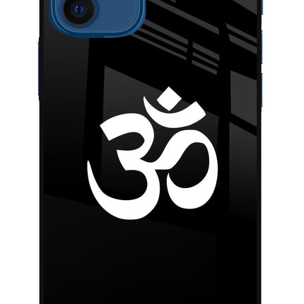 Om iPhone 12 Glass Case Back Cover by Casekaro