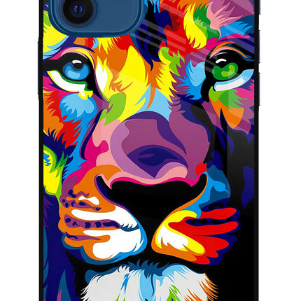 Lion iPhone 12 Glass Case Back Cover by Casekaro