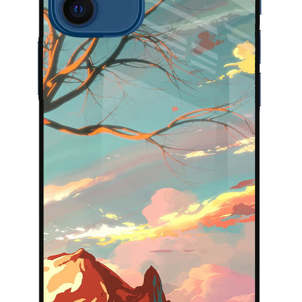 Scenery iPhone 12 Glass Case Back Cover by Casekaro