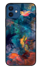 Artwork Paint iPhone 12 Glass Case Back Cover by Casekaro