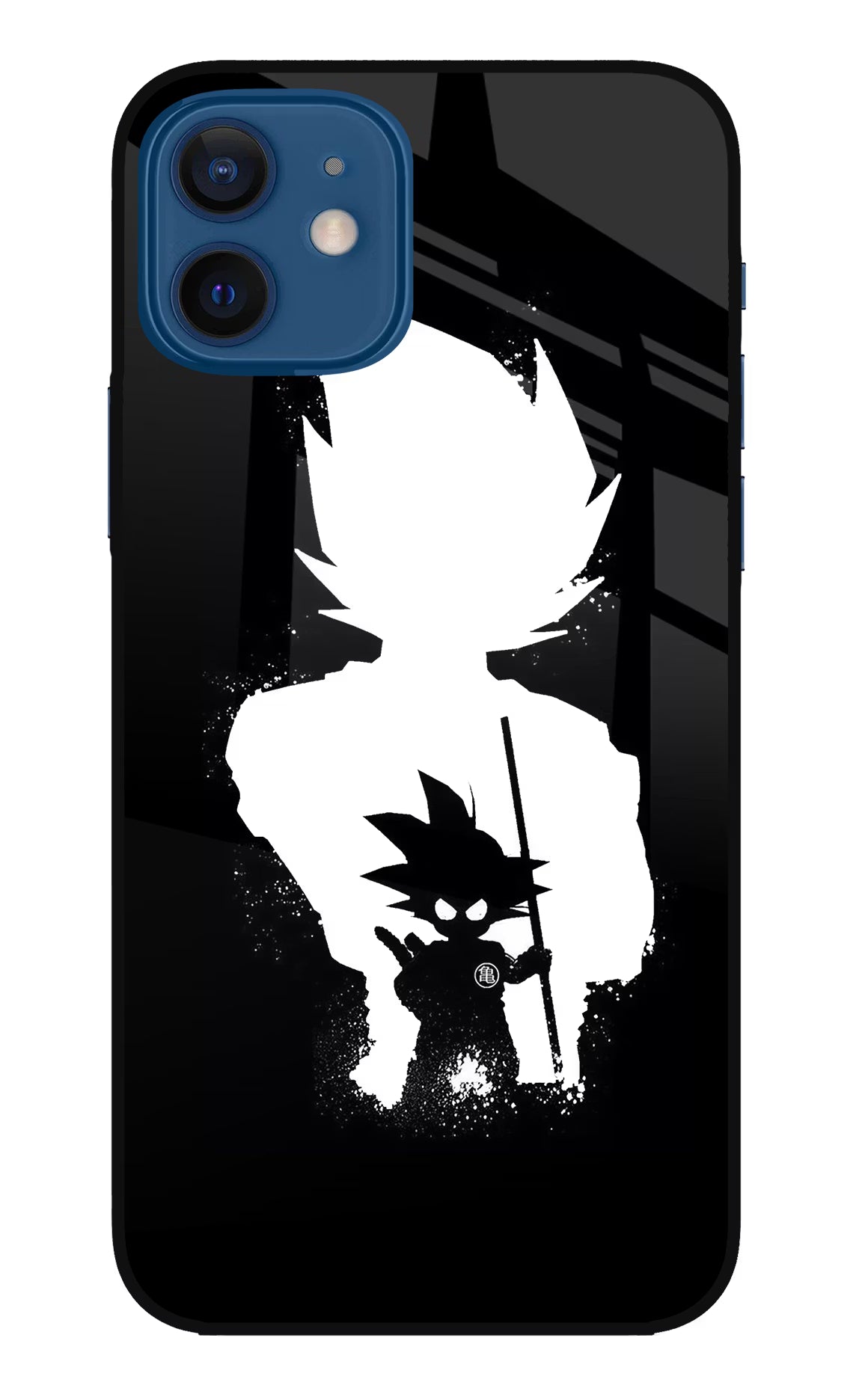 Goku Shadow iPhone 12 Glass Case Back Cover by Casekaro
