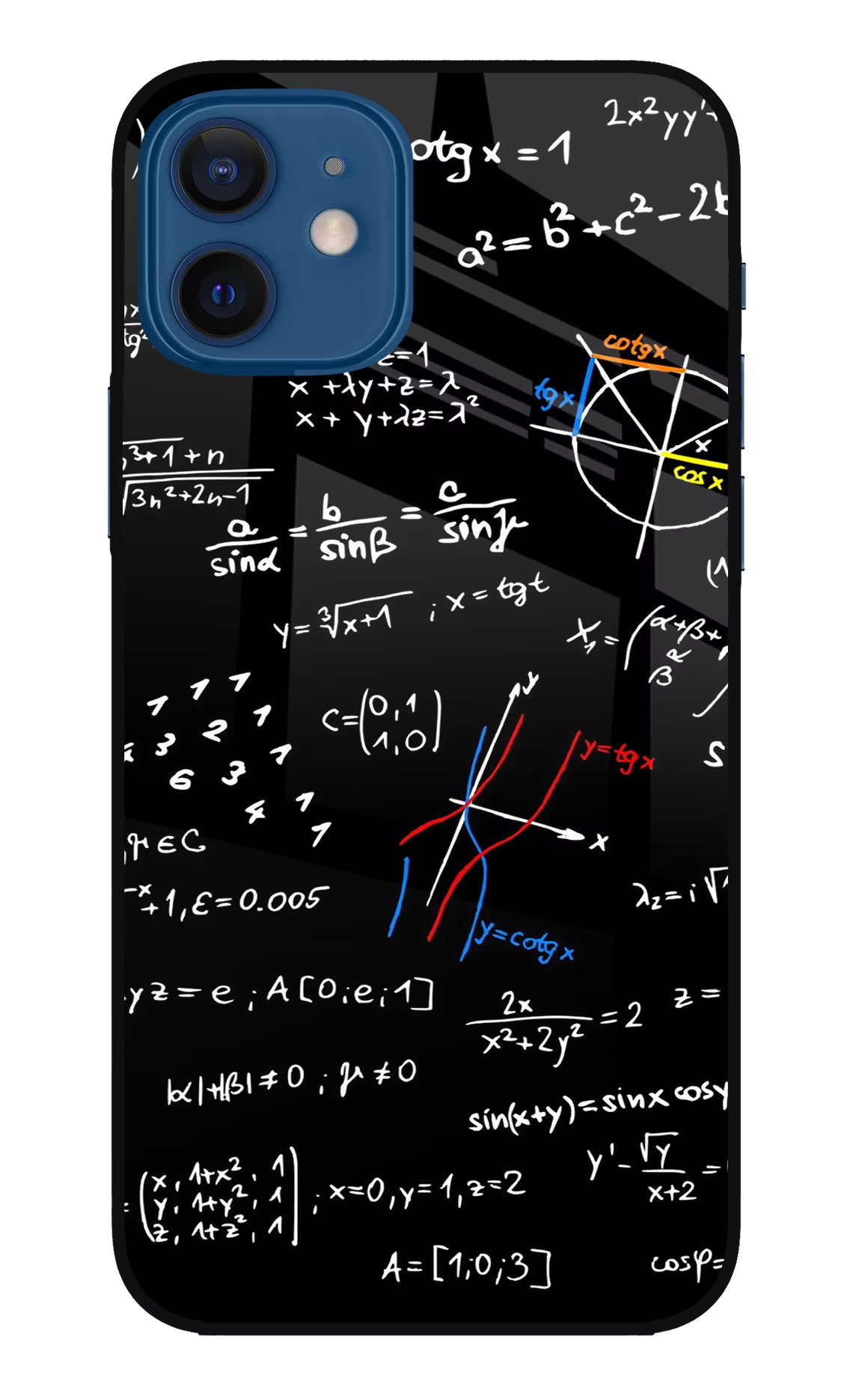 Mathematics Formula iPhone 12 Glass Case Back Cover by Casekaro