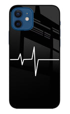 Heart Beats iPhone 12 Glass Case Back Cover by Casekaro