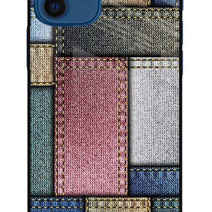 Multicolor Jeans iPhone 12 Glass Case