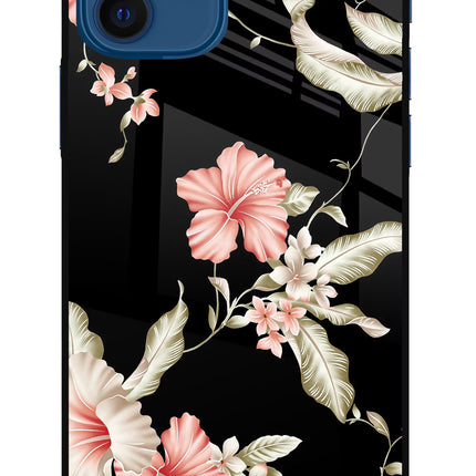 Flowers iPhone 12 Glass Case Back Cover by Casekaro