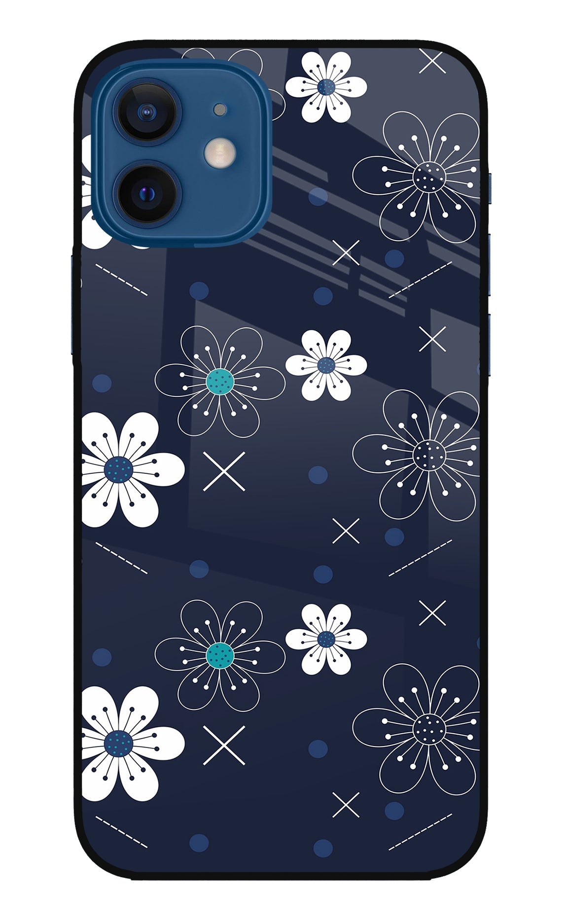 Flowers iPhone 12 Glass Case