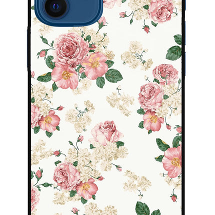 Flowers iPhone 12 Glass Case Back Cover by Casekaro