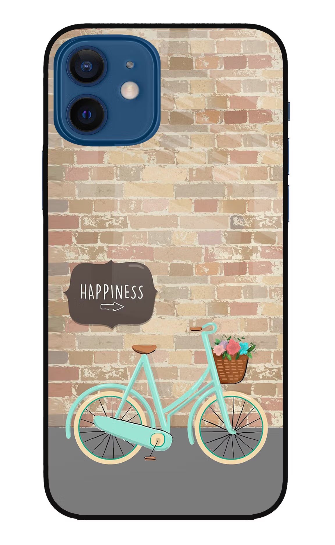 Happiness Artwork iPhone 12 Glass Case Back Cover by Casekaro