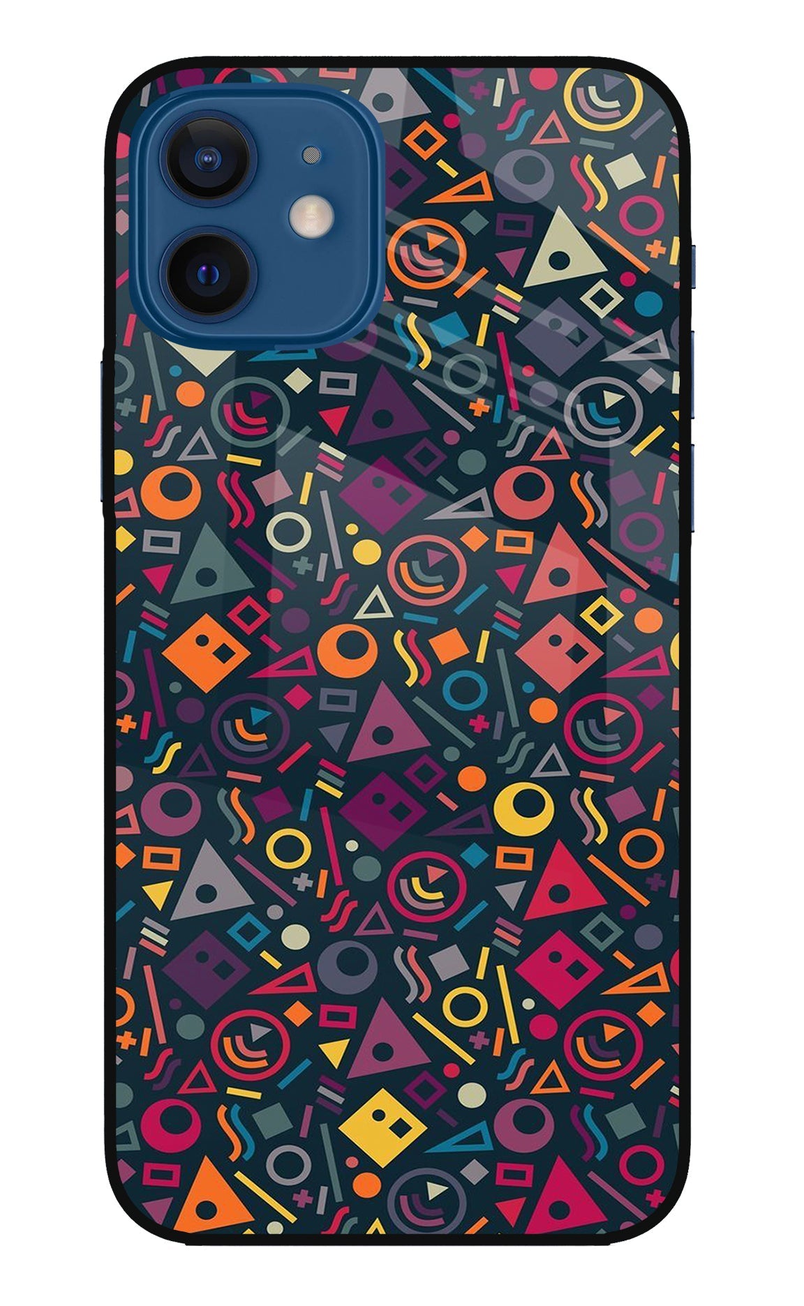 Geometric Abstract iPhone 12 Glass Case