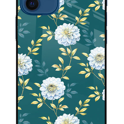Flowers iPhone 12 Glass Case Back Cover by Casekaro