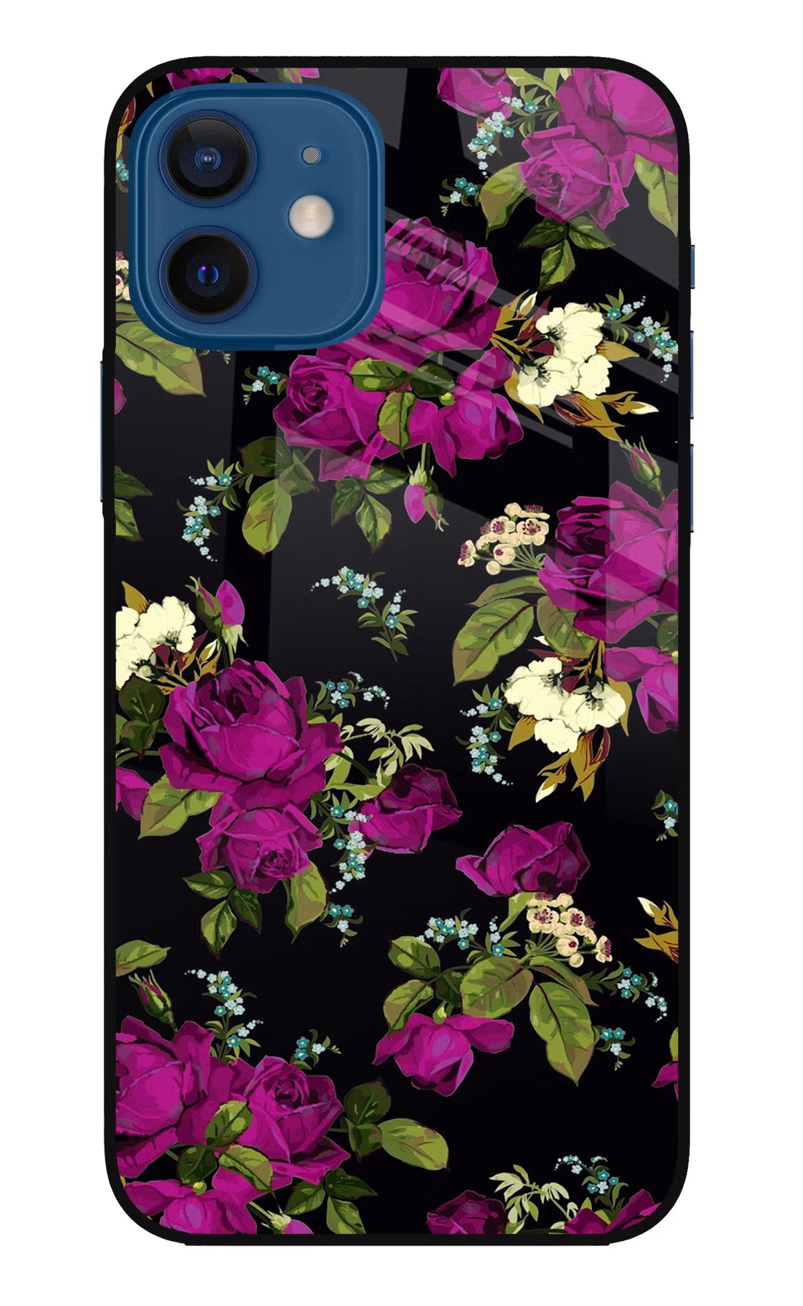 Flowers iPhone 12 Glass Case Back Cover by Casekaro