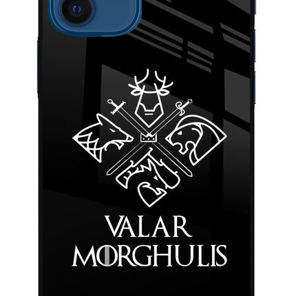Valar Morghulis | Game Of Thrones iPhone 12 Glass Case Back Cover by Casekaro