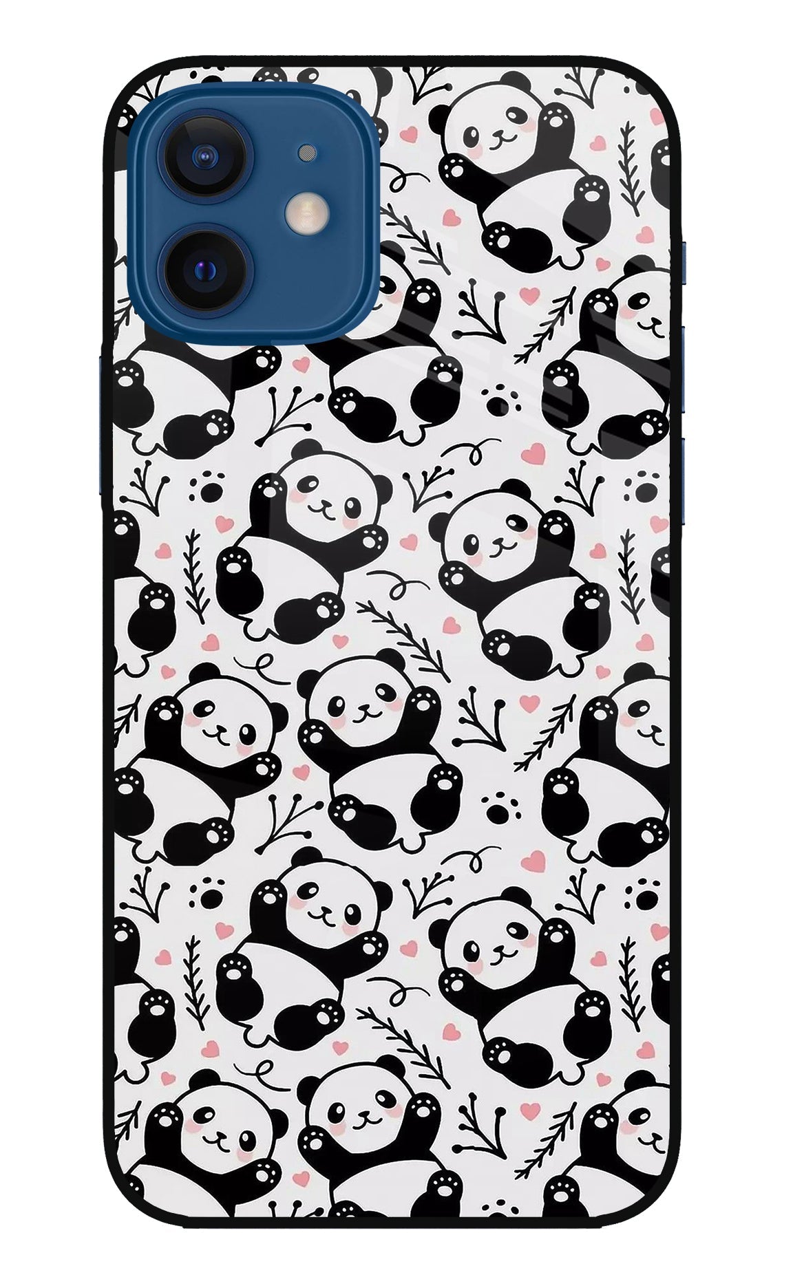 Cute Panda iPhone 12 Glass Case