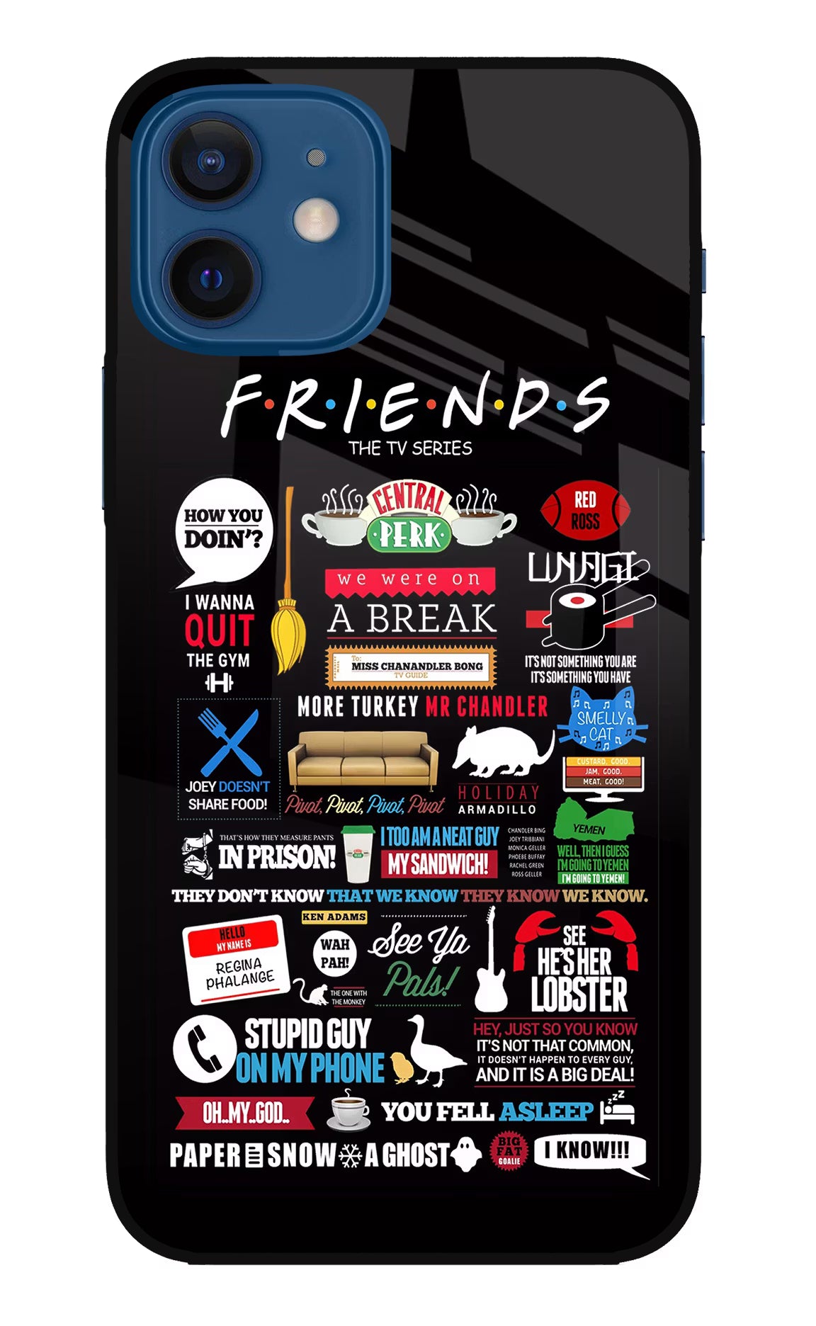 FRIENDS iPhone 12 Glass Case Back Cover by Casekaro