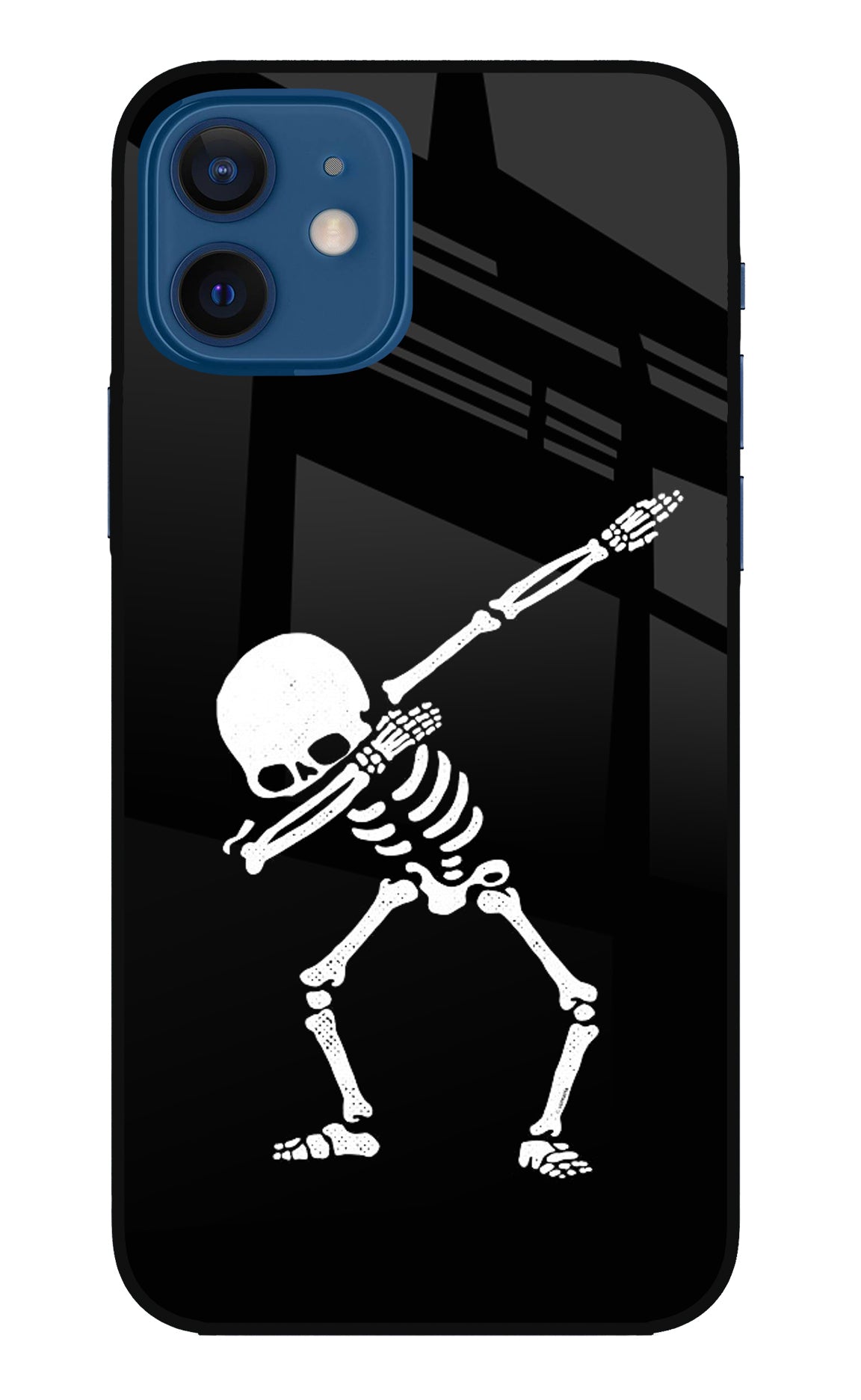 Dabbing Skeleton Art iPhone 12 Glass Case