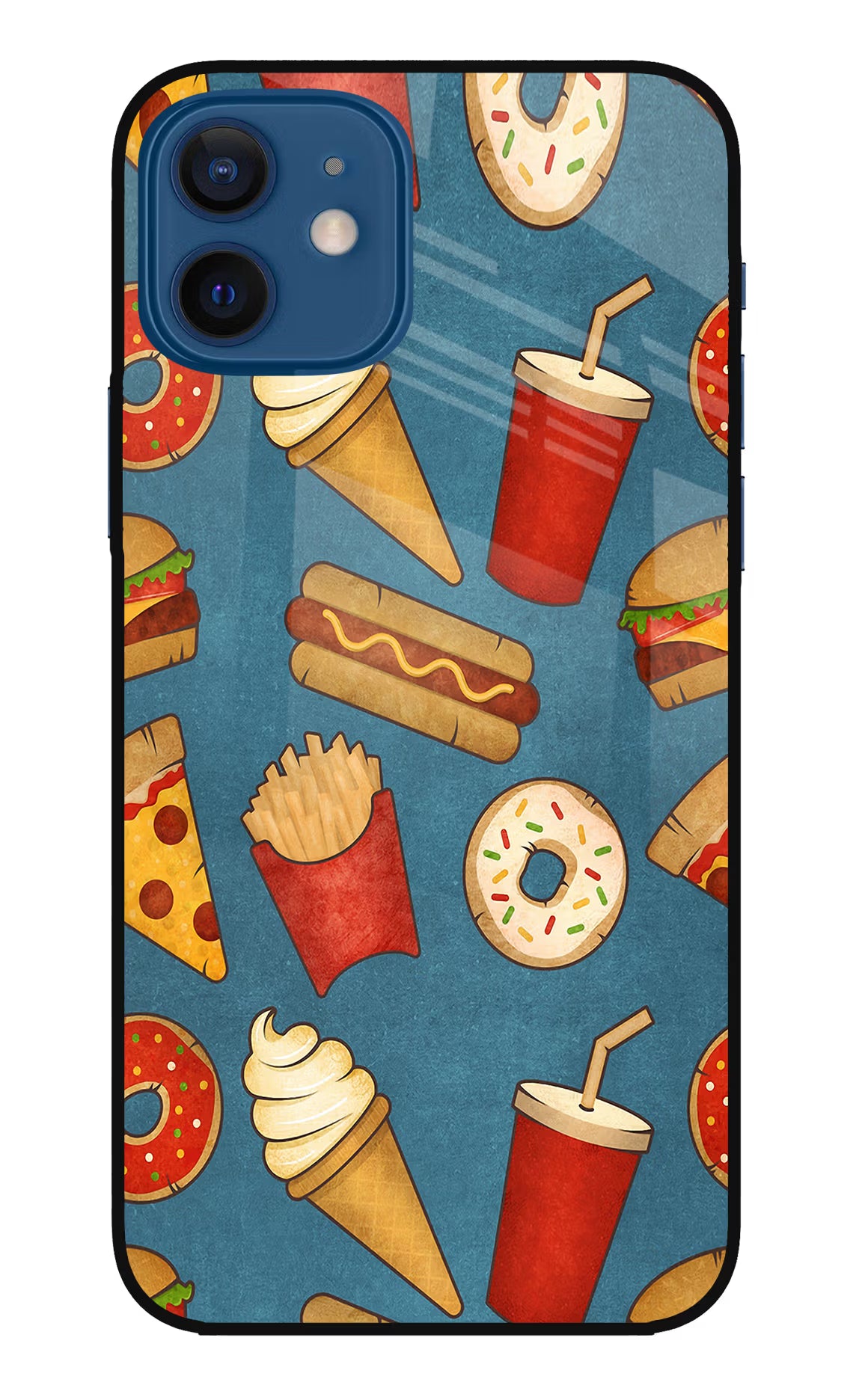 Foodie iPhone 12 Glass Case Back Cover by Casekaro