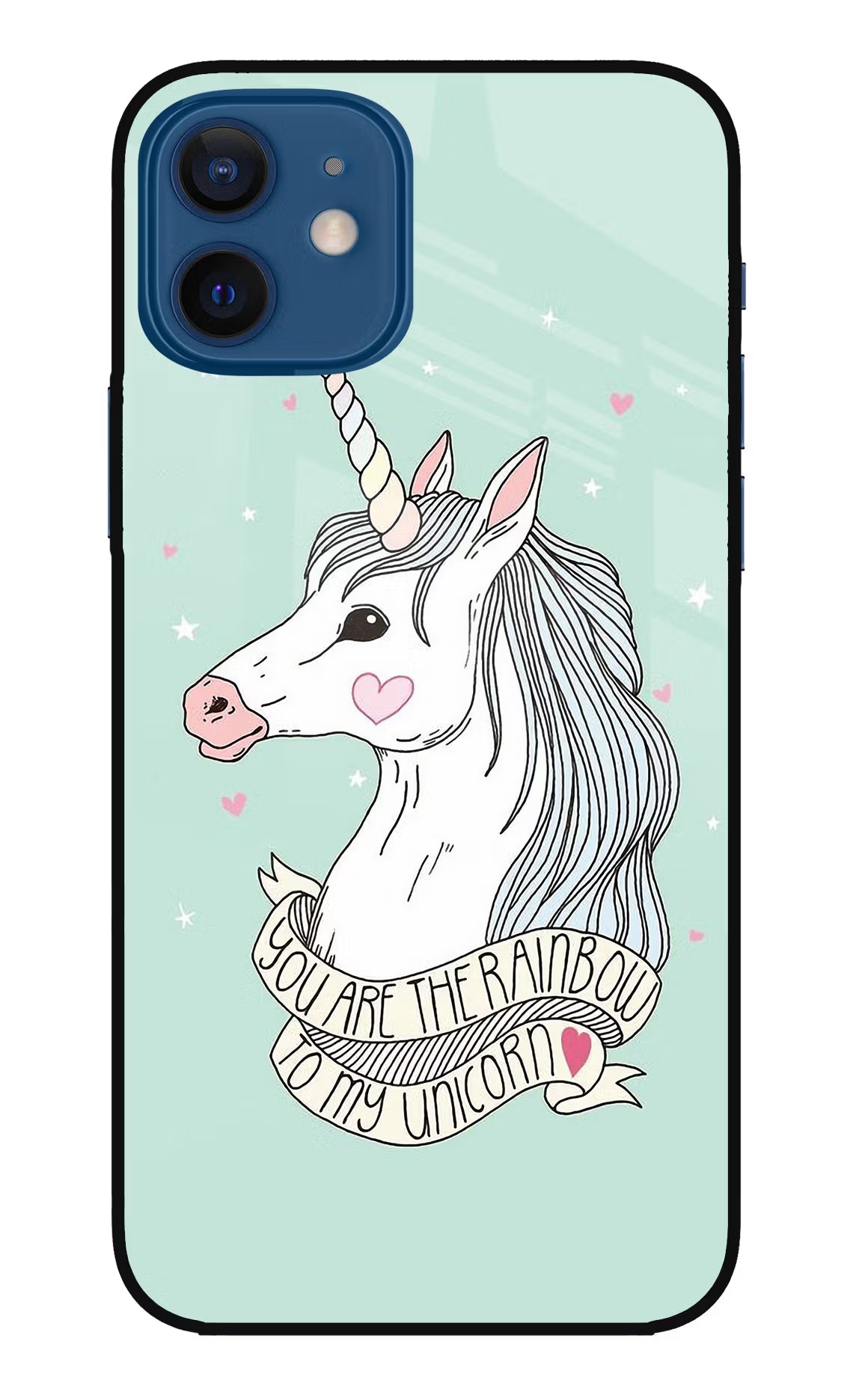 Unicorn Wallpaper iPhone 12 Glass Case Back Cover by Casekaro