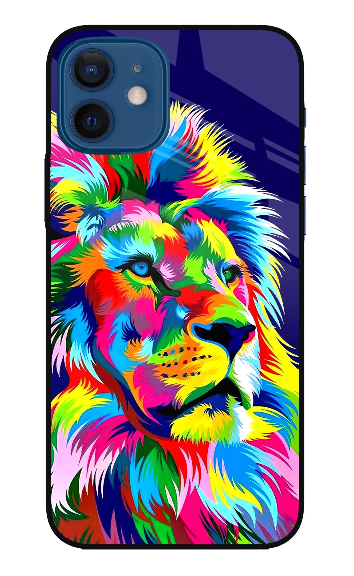 Vector Art Lion iPhone 12 Back Cover