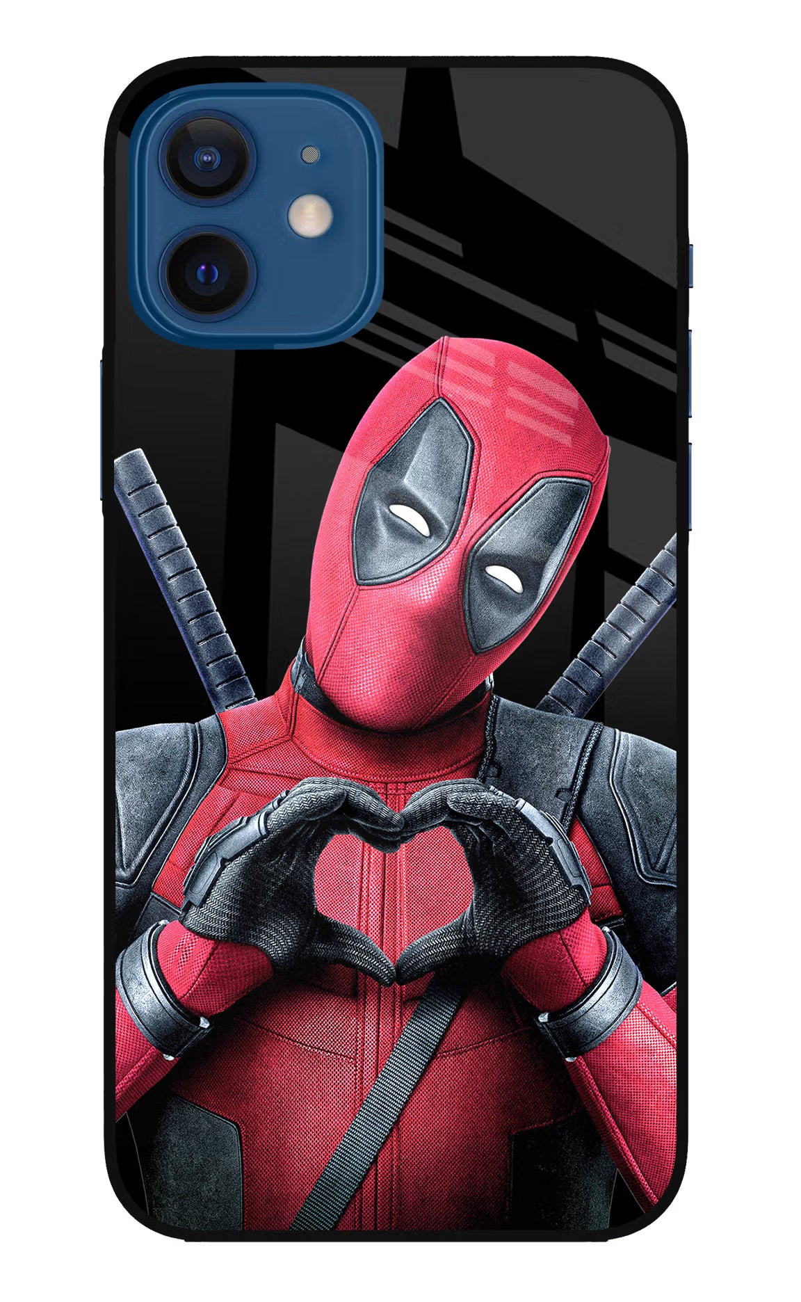 Deadpool iPhone 12 Glass Case Back Cover by Casekaro