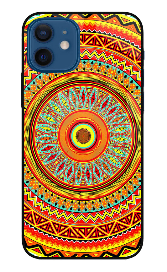 Mandala Pattern iPhone 12 Glass Case