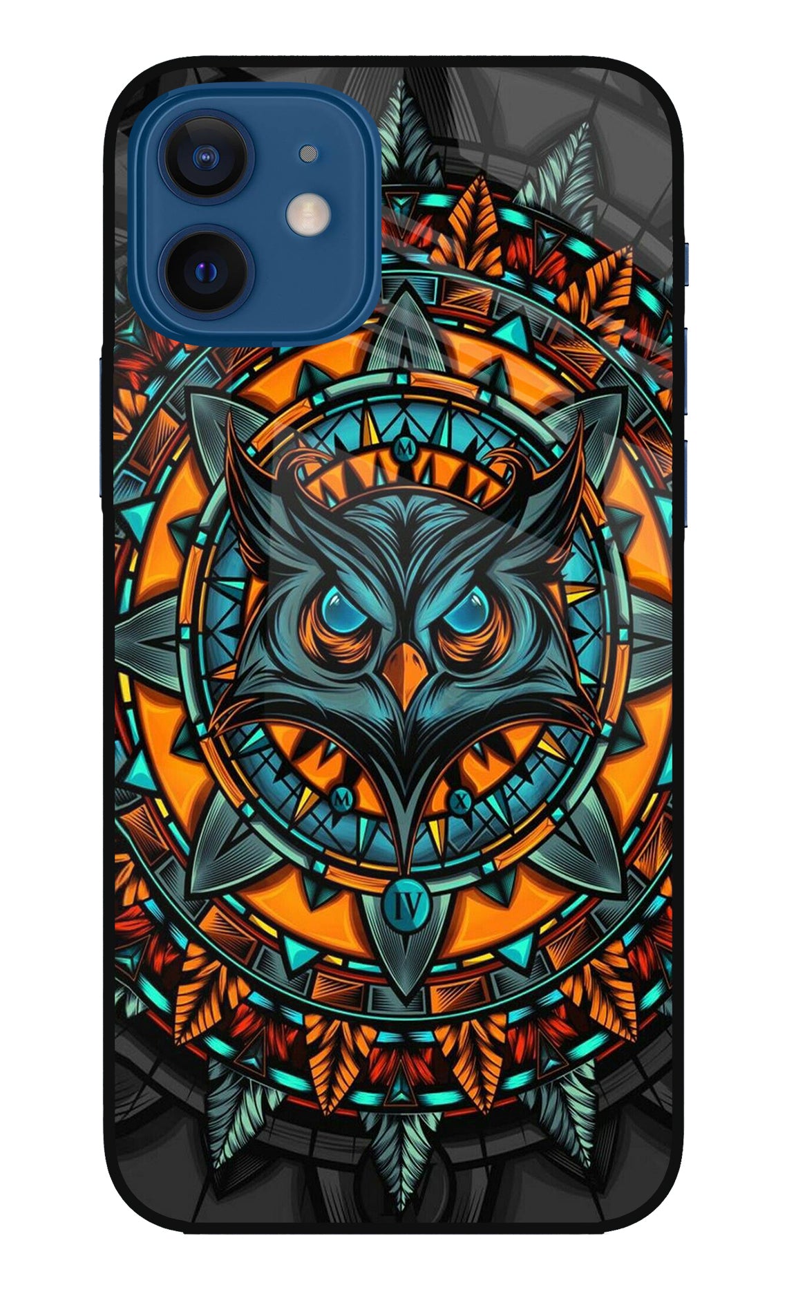 Angry Owl Art iPhone 12 Back Cover