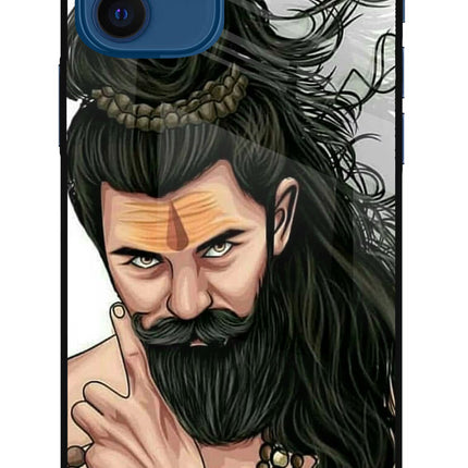 Mahadev iPhone 12 Glass Case Back Cover by Casekaro