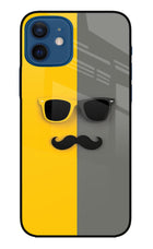 Sunglasses with Mustache iPhone 12 Glass Case