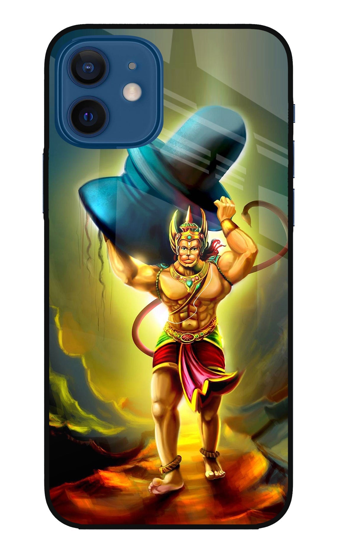 Lord Hanuman iPhone 12 Glass Case