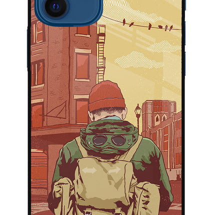 Adventurous iPhone 12 Glass Case Back Cover by Casekaro