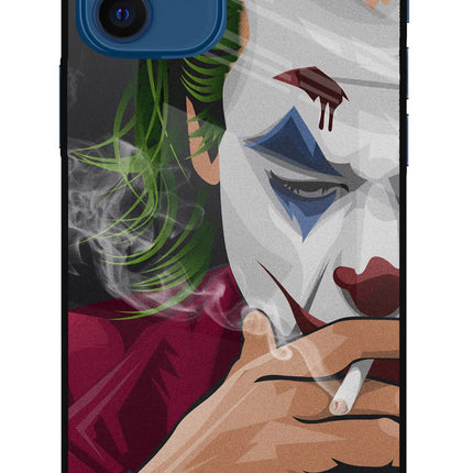 Joker Smoking iPhone 12 Glass Case Back Cover by Casekaro