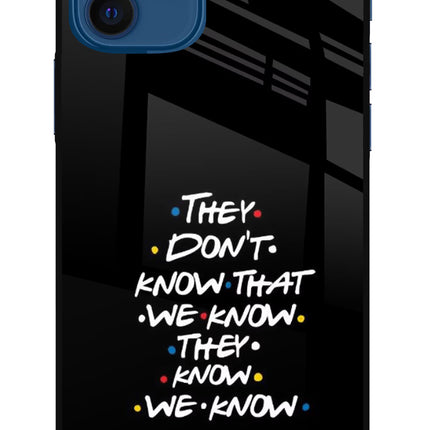 FRIENDS Dialogue iPhone 12 Glass Case Back Cover by Casekaro
