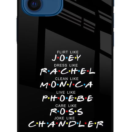 FRIENDS Character iPhone 12 Glass Case