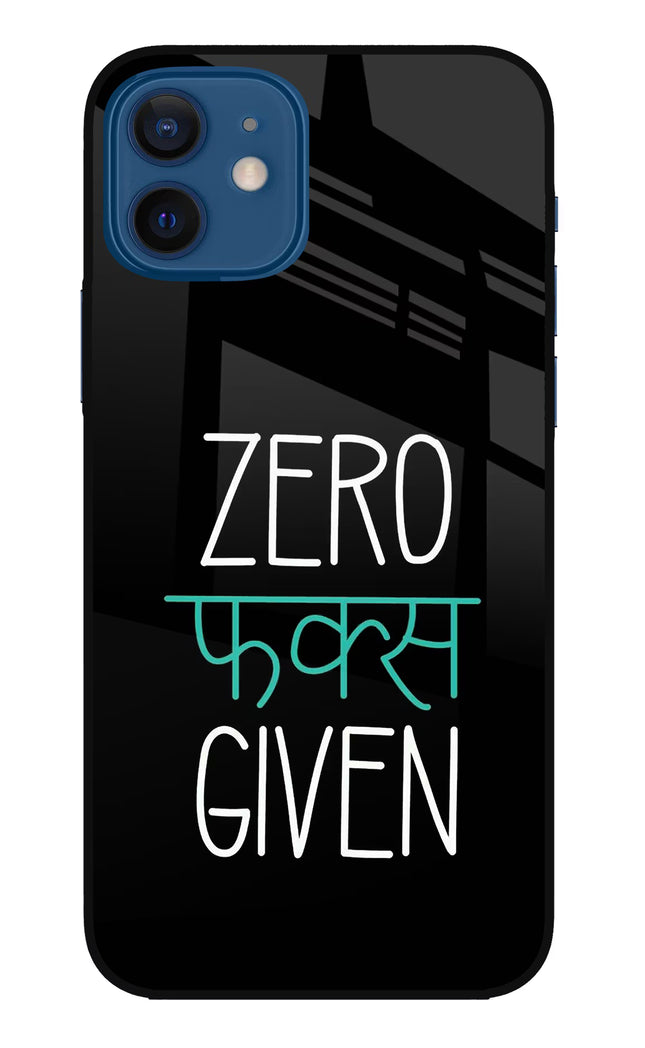 Zero Fucks Given iPhone 12 Glass Case
