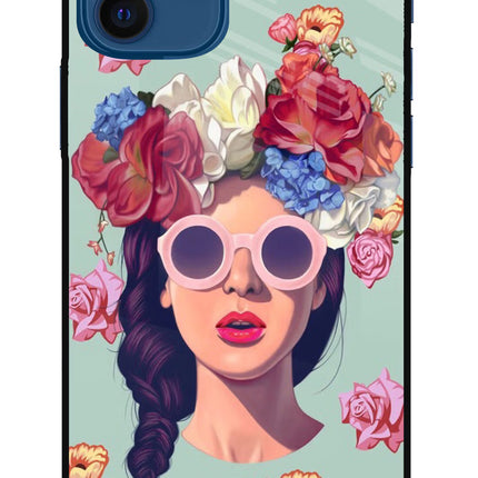 Pretty Girl iPhone 12 Glass Case Back Cover by Casekaro