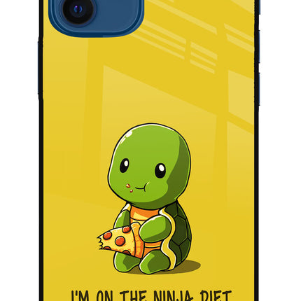 I'm on Ninja Diet iPhone 12 Glass Case Back Cover by Casekaro