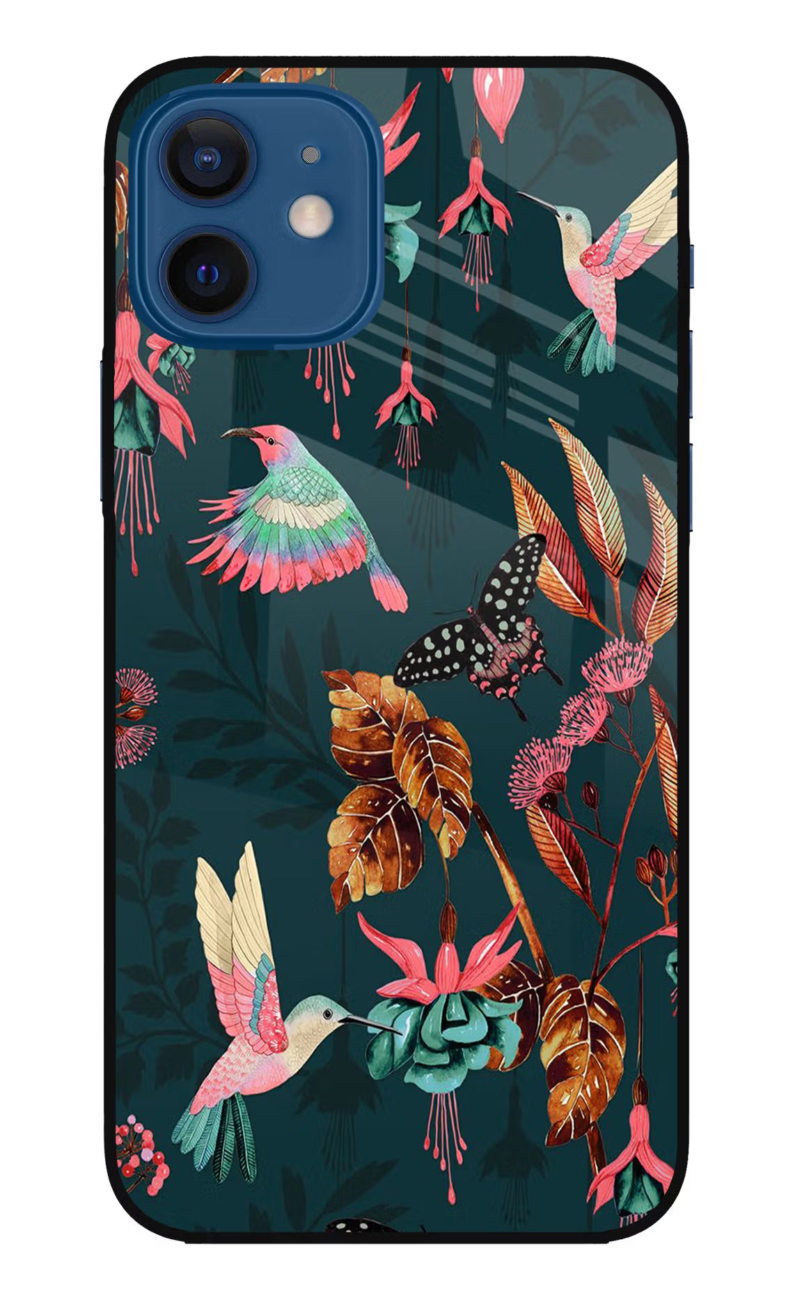 Birds iPhone 12 Glass Case Back Cover by Casekaro