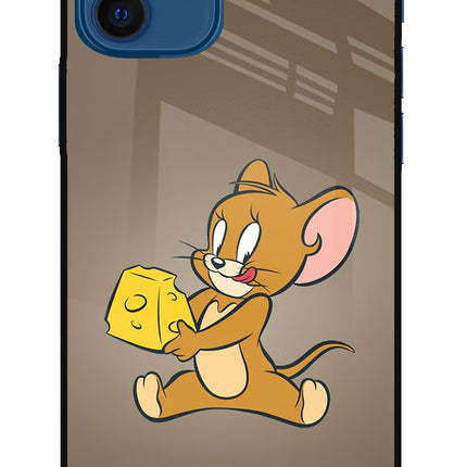 Jerry iPhone 12 Glass Case Back Cover by Casekaro
