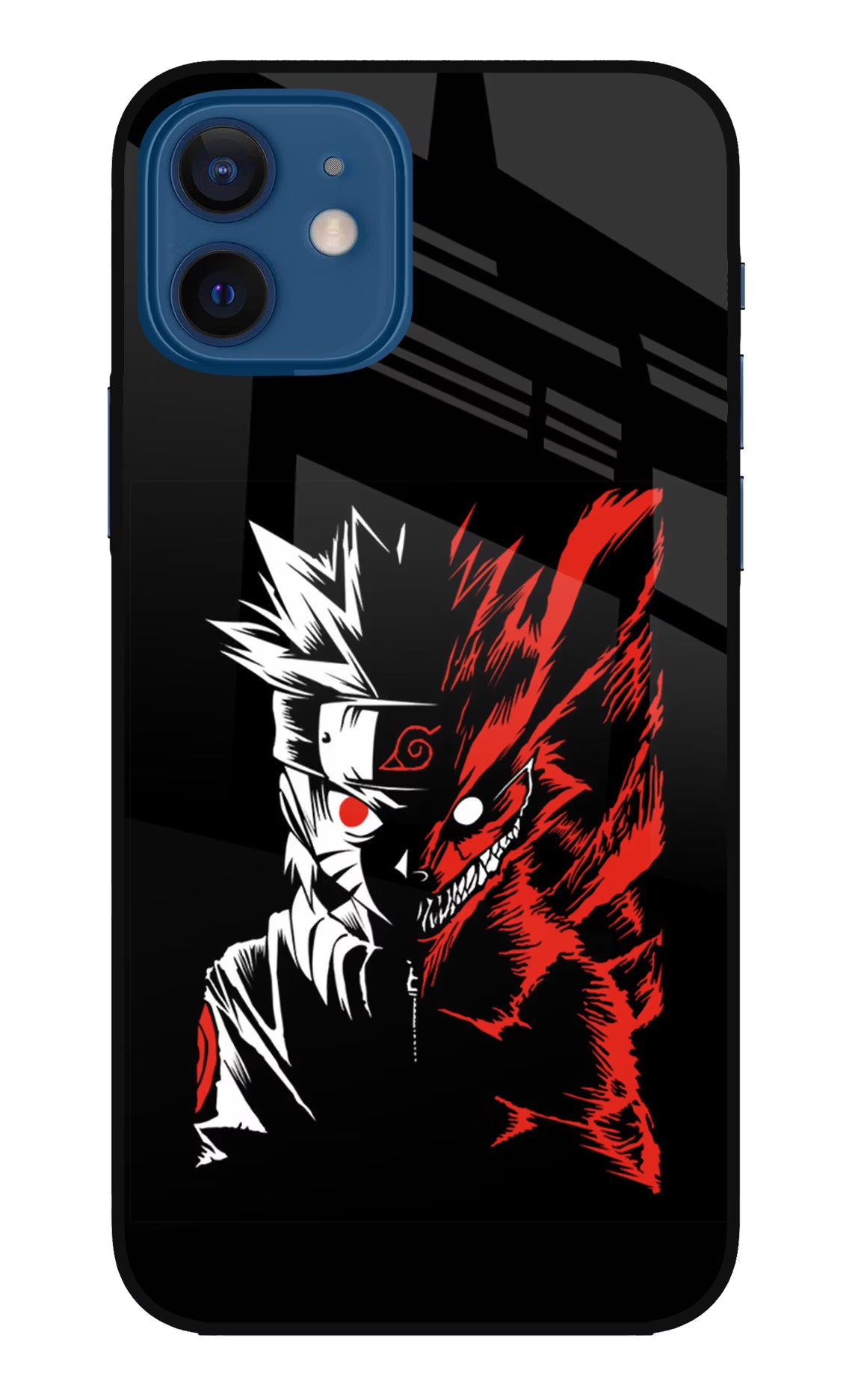 Naruto Two Face iPhone 12 Glass Case Back Cover by Casekaro