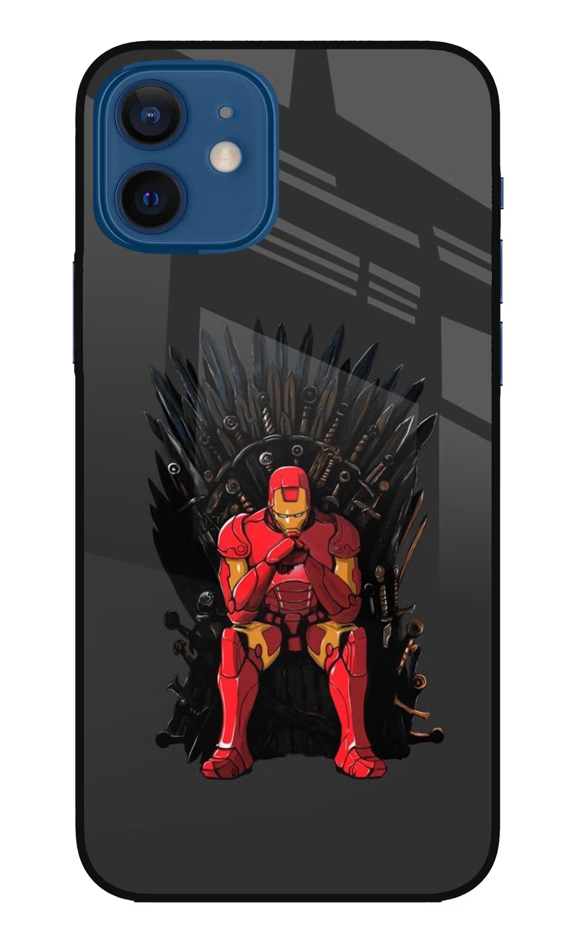 Ironman Throne iPhone 12 Glass Case Back Cover by Casekaro