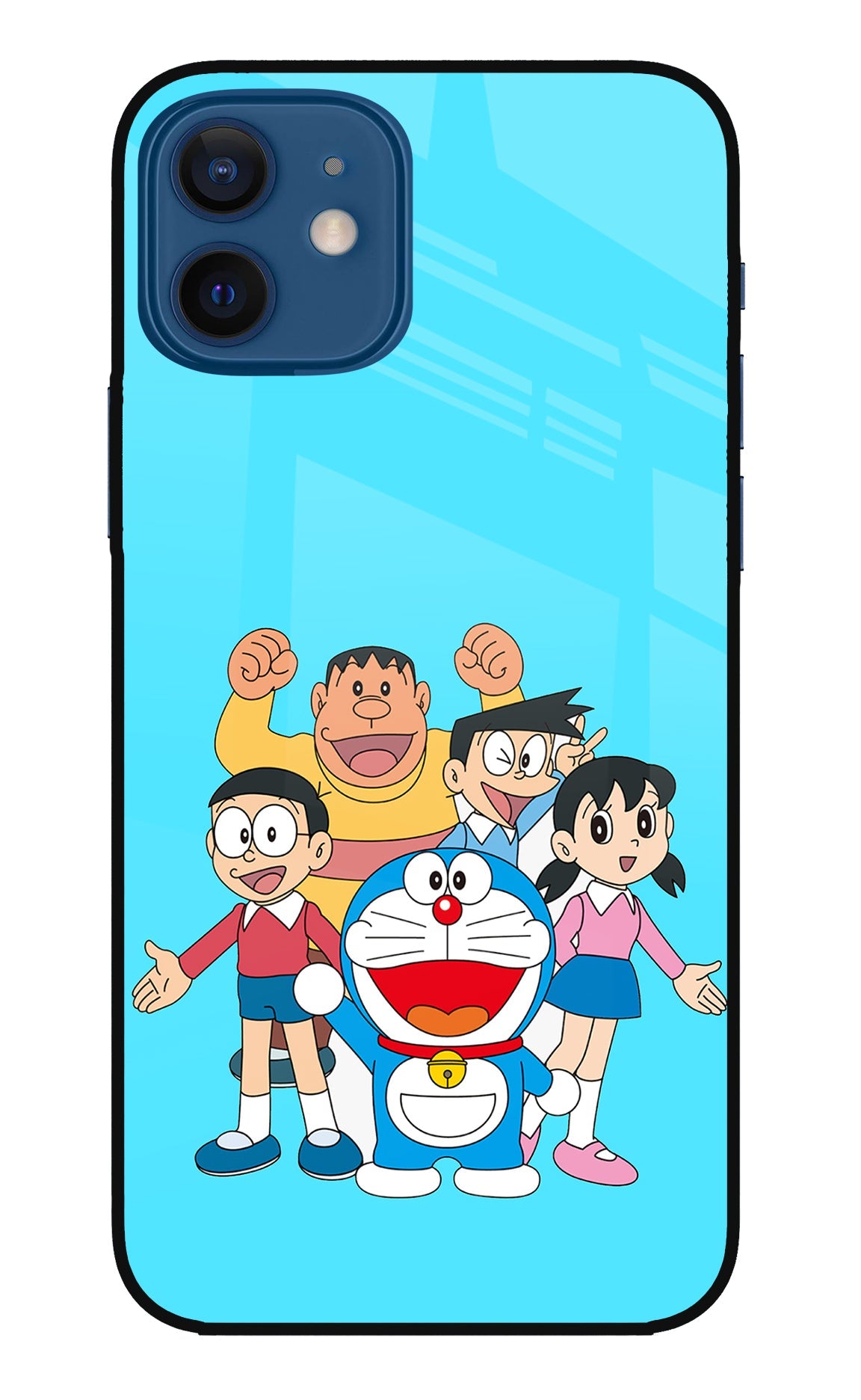 Doraemon Gang iPhone 12 Glass Case