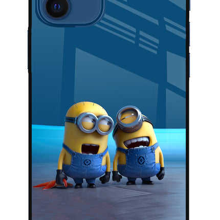 Minion Laughing iPhone 12 Glass Case