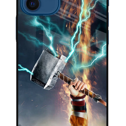Thor Hammer Mjolnir iPhone 12 Glass Case